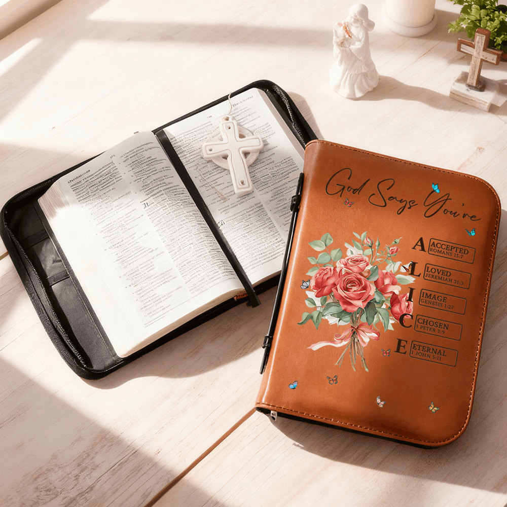 Livre de poche en cuir PU personnalisé avec nom, anniversaire, baptême