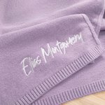 Personalised Embroidered Name Soft Cotton Baby Blanket with Baby Shower Birthday Gift for Newborns Kids
