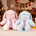 Personalized God Says Bible Stuffed Plush Rabbit Bunny Toy with Name and Letters Christmas Birthday Gift for Kids