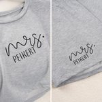 Henkilökohtainen Morsian olla pehmeä karsittu lyhythihainen pyjama setti saada valmis asuja sukunimi Bridal Shower Honeymoon lahja morsian