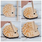 Personalized Pom Pom Megaphone Wooden Ring Holder with Engraved Name Cheer Team Game Day Gift for Cheerleaders Cheer Coaches