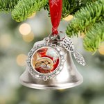 Personalized Photo Design Heart Angel Wing Bell Ornament Home Tree Decor Christmas Gift for Family Friend