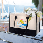 Personalised Cartoon Long-Tailed Leopard Marsupilami Large Tote Bag with Name Travel Essentials Birthday Gift for Her  | Callie × Marsupilami®