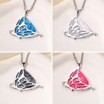 Personalisierte Schmetterling Gitarre Pick zierliche Halskette mit Namen Geburtstag Jahrestag Geschenk für Musik-liebenden Frauen