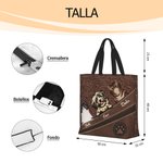 Bolso personalizado estampado de huellas vintage de 1 a 5 perros y gatos con cremallera y nombres regalo de cumpleaños para amantes de mascotas