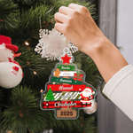 Personlig julgransjultomte akrylprydnad med 1-8 namn Hem träddekoration julklapp för familjen