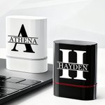 Personlig enkel initial namnstämpel bärbar stämpel med text för daglig användning Födelsedagspresent för affärspartners vänner familj