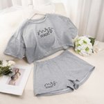 Henkilökohtainen Morsian olla pehmeä karsittu lyhythihainen pyjama setti saada valmis asuja sukunimi Bridal Shower Honeymoon lahja morsian