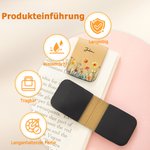 Personalisiertes Magnetisches Lesezeichen aus PU-Leder mit Aquarell Geburtsblumen und Namen Geburtstag Weihnachten Geschenk für Buchliebhaber