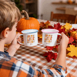 Personalized In My Pumpkin Spice Era 12 oz Enamel Mug with Name Thanksgiving Day Birthday Gift for Family Kids