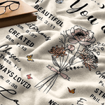 Henkilökohtainen olet syntynyt kukka Raamatun jae Design pehmeä heittää peitto nimi uskonnollinen päivä syntymäpäivä joululahja kristittyjen naisten kanssa