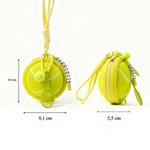 Personalisierter Tennis-Ball-Form-Beutel mit Schlägeranhänger und Buchstabenperlen Team-Geburtstagsgeschenk für Trainer Tennisliebhaber Teamkollegen