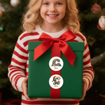 Personalized Christmas Elf Snowman House Initial Waterproof Stickers with Name Set of 2 Gift Decor Christmas Party Favors for Kids Family