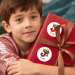 Personalized Christmas Elf Snowman House Initial Waterproof Stickers with Name Set of 2 Gift Decor Christmas Party Favors for Kids Family