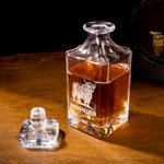 Personalized Highland Cow Whiskey Decanter with Text Bar Accessory Birthday Gift for Men Whiskey Lovers