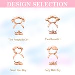 Personalized Cute Boy Girl Charm Heart-Shaped Birthstone Ring Mother's Day Birthday Anniversary Gift for Mother Grandmother