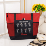 Personalized God Says Bible Verse Floral Tote Bag with Name Travel Essentials Birthday Anniversary Gift for Christian Women