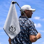 Personalized Embroidered Golf Club Pattern Waffle Golf Towel with Name and Hanging Clip Sports Accessories Birthday Gift for Golf Players Lovers