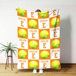 Personalized Badminton Volleyball Sport Check Soft Throw Blanket with Name and Number Home Decor Christmas Gift for Sport Lovers