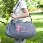 Personalisierte Cheerleading Mädchen Silhouette wasserdicht Reise Seesack mit Namen Reisezubehör Geburtstag Geschenk für Cheerleader Sportliebhaber