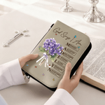 Livre de poche en cuir PU personnalisé avec nom, anniversaire, baptême, bouquet de fleurs de naissance multicolore pour femmes chrétiennes