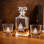 Personalized Locomotive Decanter Whiskey Decanter with Name Birthday Gift for Men Whiskey Lovers