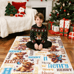 Personalized Floral Highland Cow Butterfly Star Soft Throw Blanket with Name and Initial Home Decor Baby Shower Birthday Gift for Kids Babies