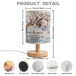 Personalized Cardinal Photo Flaxen Fabric Table Lamp with Name and Text Home Decor Christmas Memorial Gift for Family