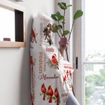 Personalised A Hug from Heaven Cardinal Soft Hooded Blanket with Name Memory Gift Christmas Gift for Family