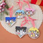 Personalized Ice Cream Dripping Softball Baseball Christmas Shake Ornament with Name Home Tree Decor Christmas Gift for Baseball Lover Softball Player