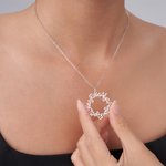 Personalized Circular 3-5 Names Necklace Birthday Anniversary Christmas Gift for Women