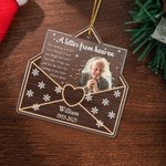 Personalized Letter-Shaped Photo Acrylic Ornament with Name Text and Year Christmas Memorial Gift for Family