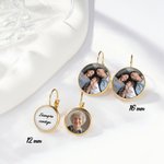 Pendientes colgantes personalizados con foto y texto regalo de aniversario cumpleaños o conmemorativo para mujeres y amantes de las mascotas