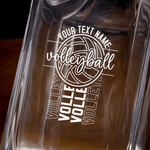 Personalized Volleyball Element Whiskey Decanter with Engraved Name and Number Bar Accessory Birthday Gift for Volleyball Whiskey Lovers