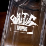 Personalized Vintage Machine Tools Whiskey Decanter with Engraved Name Bar Accessory Anniversary Gift for Whiskey Liquor Lovers