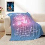 Couverture Personnalisée Papillon Ange Numéro Multicolore Douceur Anniversaire Noël Cadeau pour Famille Amis