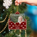 Personalized Letter-Shaped Photo Acrylic Ornament with Name Text and Year Christmas Memorial Gift for Family