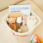 Personalized Rainbow Flower Cotton Woven Storage Basket with Name Holiday Birthday Baby Shower Gift for Baby Kid