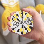 Personalised 3D Printed Cheer Pom Pom Bag Charm Accessories for Bogg Christmas Birthday Gift for Her Cheerleaders