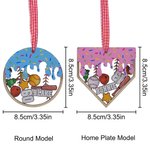 Personalized Ice Cream Dripping Softball Baseball Christmas Shake Ornament with Name Home Tree Decor Christmas Gift for Baseball Lover Softball Player