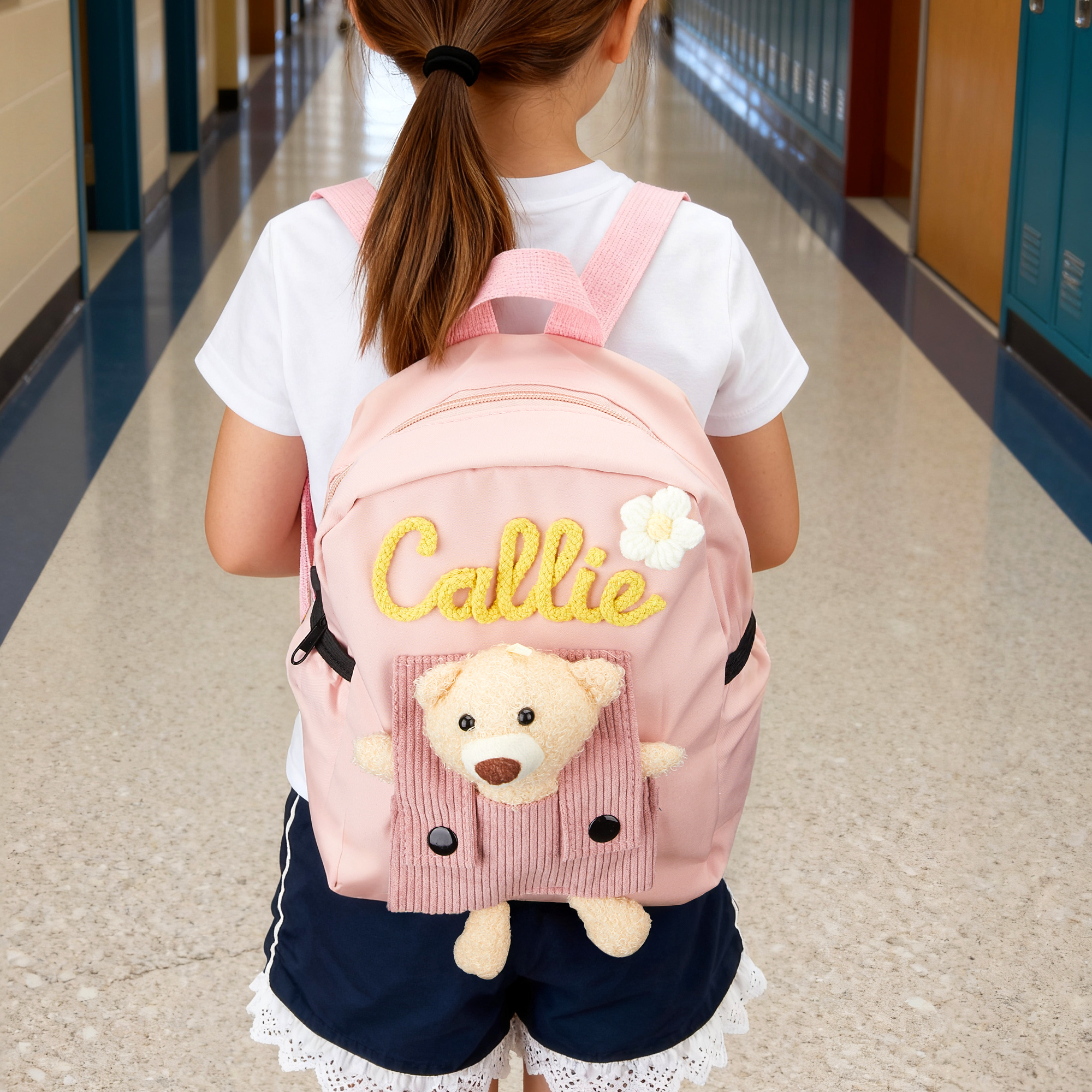 Sac d'école pour enfant avec nom Cadeau d'anniversaire pour la rentrée scolaire pour les enfants.