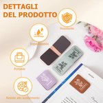 Segnalibro magnetico in pelle personalizzato con nome e fiore di nascita adatto per letture e cancelleria regalo di compleanno per amanti dei libri