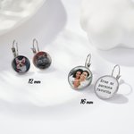 Pendientes colgantes personalizados con foto y texto regalo de aniversario cumpleaños o conmemorativo para mujeres y amantes de las mascotas