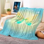 Couverture Personnalisée Papillon Ange Numéro Multicolore Douceur Anniversaire Noël Cadeau pour Famille Amis