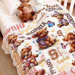 Personalized Floral Highland Cow Butterfly Star Soft Throw Blanket with Name and Initial Home Decor Baby Shower Birthday Gift for Kids Babies