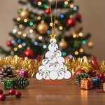 Ornement de Noël personnalisé Baseball Basketball avec nom Décoration de la maison Cadeau de Noël pour enfant Amoureux du sport