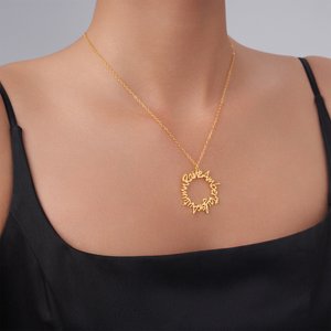 Personalized Circular 3-5 Names Necklace Birthday Anniversary Christmas Gift for Women
