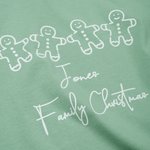 Personalized Multicolor Cute Gingerbread Man 100% Cotton T-shirt with Name and Text  Christmas Gift for Baker Christmas Lovers