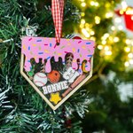Personalized Ice Cream Dripping Softball Baseball Christmas Shake Ornament with Name Home Tree Decor Christmas Gift for Baseball Lover Softball Player