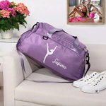 Bolsa de viaje impermeable personalizada con silueta de gimnasia y nombre regalo de cumpleaños para amantes de la gimnasia